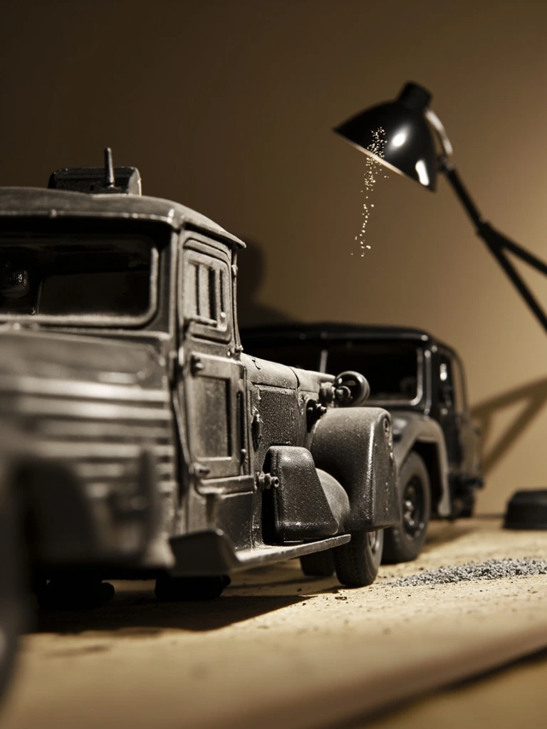 A master toolmaker inspects a freshly machined die-cast mould under a workshop lamp